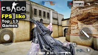 Top 13 Mobile FPS games like CSGO can play Multiplayer FPS Offline & ONLINE FPS game Android iOS