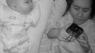 When the mother thought the baby was asleep and confirmed again and again...