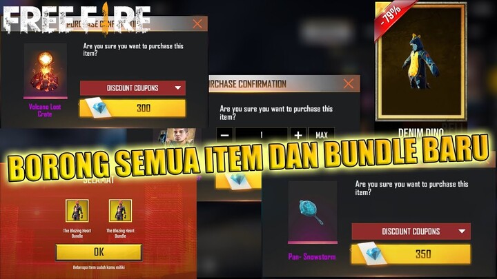 BUKAN SULTAN BORONG SEMUA BUNDLE DAN KARAKTER BARU FREE FIRE! SIAP JAGO BANG! FREE FIRE