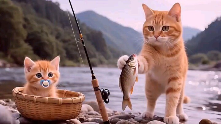 Mom Cat And Kitten 🐈 Short Story Video 2025