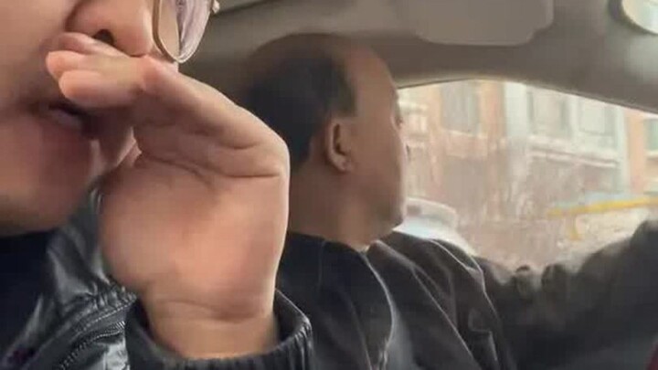 When I prank my dad by imitating the turn signal—what’s his reaction?