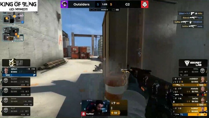 G2 thực hiện tấn công phối hợp nhanh khiến Outsiders không đỡ kịp #TongHopGame