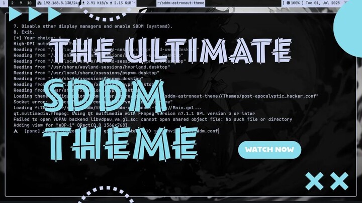 Linux - Astronaut SDDM Theme (How It Looks + How to Install)