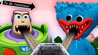 HOW GET into BAZZ LIGHTYEAR and HUGGY WUGGY in Minecraft ! GAMEPLAY - Toy Story vs Poppy Playtime