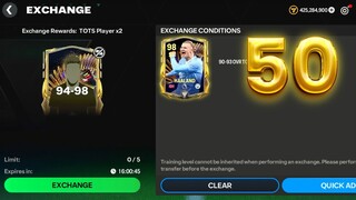 50x 94-98 TOTS Exchange Packs In FC Mobile 24