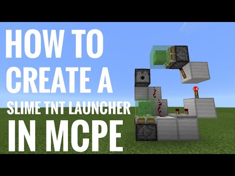 How To Create A Tnt Slime Launcher In Mcpe Bilibili