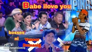 Pilipinas Got Talent Audition | part9 /   Babe I love you / 2023 , bosses ni Vensor Domasig