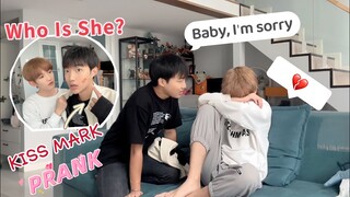 "Whose lipstick mark is this? Who is she?"  💋 Kiss Mark Prank Cute Couple PRANK🤣