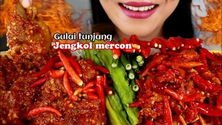 ASMR GULAI TUNJANG, JENGKOL MERCON | ASMR MUKBANG INDONESIA