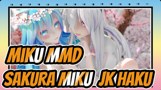 [Miku MMD] Please Don't Do That Here / Sakura Miku & JK Haku