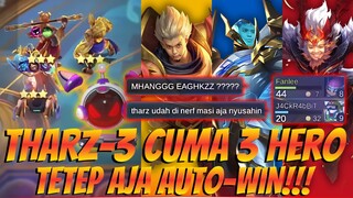 TUTORAL THARZ 3 DI META SEKARANG ! CUMAN 3 HERO AJA MASIH AUTO WIN ! COMBO TERKUAT MAGIC CHESS