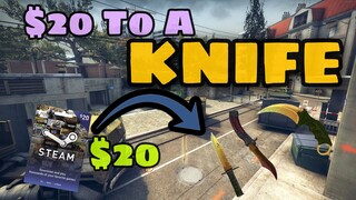 GETTING RICH WITH TRADE UPS #5 | $20 TO A KNIFE CSGO TRADE-UPS 2020