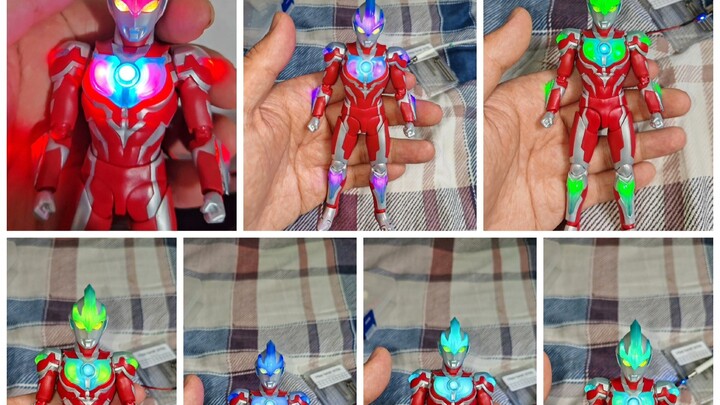 The new generation of Galaxy Ultraman SHF color change plus light luminous display novice homemade, 
