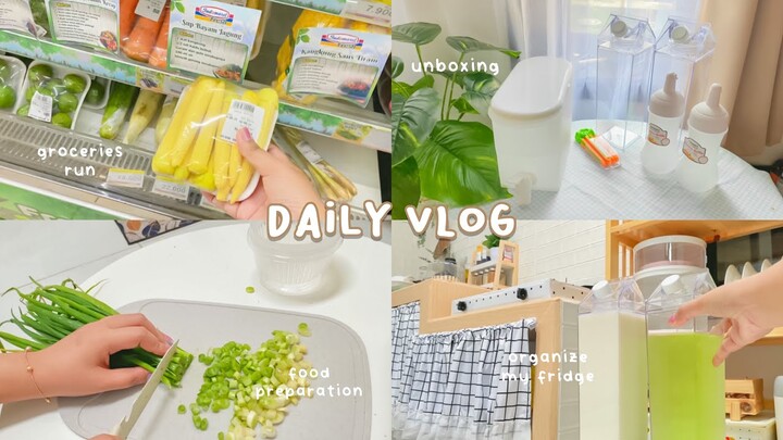 daily vlog : groceries run, unboxing, foodprep, etc