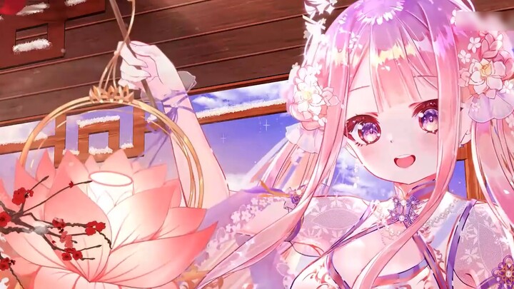 [Dynamic Wallpaper] Lotus Leaf Lamp Cheongsam White Silk Girl Flower End | Chunyang Xihe