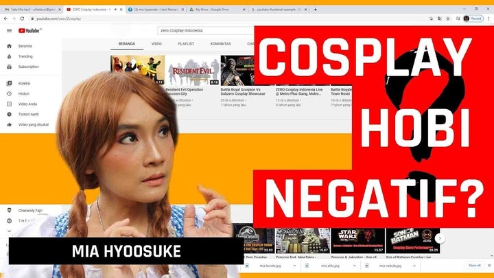Mia Hyoosuke Cosplay dianggap hobi negatif