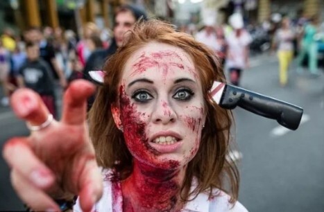 In a world overrun by zombies, survivors are living in mansions and driving Humvees armed with machi