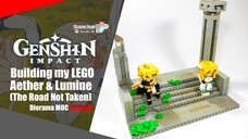 LEGO Genshin Impact Aether & Lumine (The Road Not Taken) Diorama MOC Tutorial | Somchai Ud