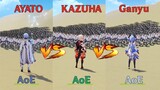 Ganyu vs Ayato vs Kazuha! Who is the best? BURST COMPARISON!