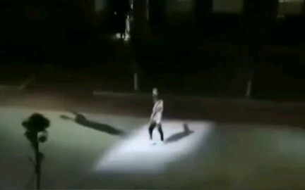 A school power outage creates a runway model