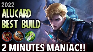 2 MINUTES MANIAC!?! | Alucard Best Build MLBB