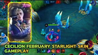 New Upcoming Cecilion February Starlight Skin Gameplay || Cecilion Starlight "Stargazer" Skin MLBB