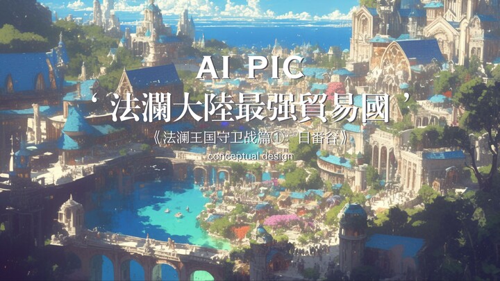 AI pic：芙纱绘法澜城守卫战篇①－魔族潜伏区域日番谷集市街