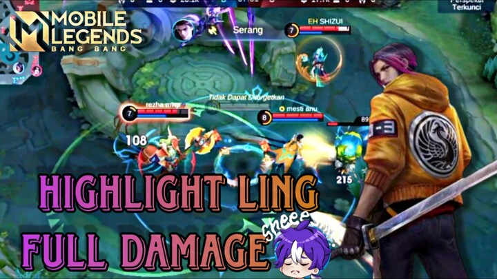 Ling full damage ketmu meta 4 mage di rank😱 highlight ling🥶
