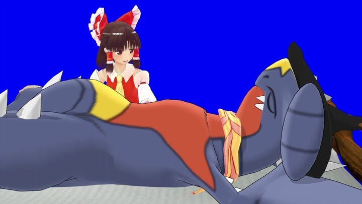 [Anime] [MMD 3D] Reimu & Gabite