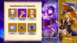 NEW UPDATE!! PRIMOGEMS,  FREE 4 STAR In 4.3 AND SOME MORE DETAILS - Genshin Impact