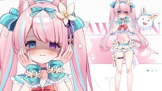 [Live2d model display] Super cute and lively! Summer beach outfit~❤It's not a cat, but I can show yo