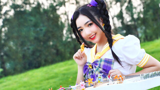 Dulcimer was played by a girl to remix "Butterfly" with canon 
