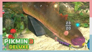 Pikmin Dragging Sandbelching Meerslug Back To Onion Base | Pikmin 3 Deluxe