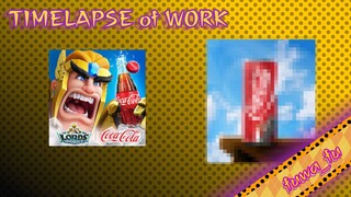 Drawing process of cacacola (lords mobile x cocacola)