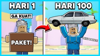 Perjalanan Tukang Paket Menjadi Kuat! NGANGKAT MOBIL! - Delivery Man Simulator (Roblox)