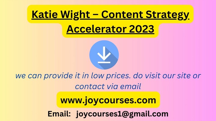 Katie Wight – Content Strategy Accelerator 2023