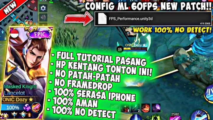 UPDATE❗CONFIG ML ANTI LAG 60 FPS PERFORMANCE | SERASA IPHONE + PING BOOSTER - PATCH ASPIRANTS 🔥