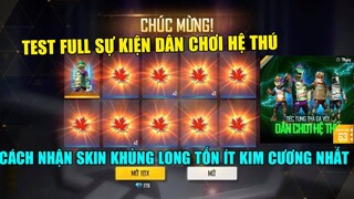 Test FULL Sự Kiện Dân Chơi Hệ Thú 9KC - Cách Nhận Skin Khủng Long Tốn Ít Kim Cương Nhất | Free Fire