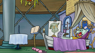 Hand-drawn animation "Squidward Slacking Off at Work"