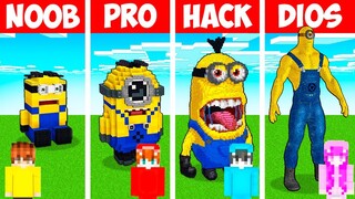 Minecraft NOOB vs PRO: Estatua de MINIONS con Base Secreta