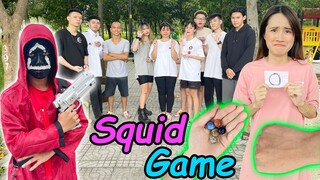 Thử Thách Trò Chơi Con Mực Bắn Bi Sinh Tồn | SQUID GAME Ngoài Đời Thực | Vê Vê Channel