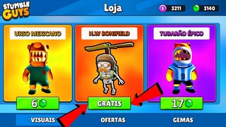 CHEGOU AGORA NOVAS SKINS DO STUMBLE GUYS [ATUALIZAÇÃO 0.48]