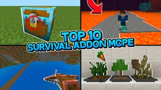 TOP 10 ADDON TERBAIK UNTUK SURVIVAL DI MINECRAFT PE!! | ADDON MCPE 1.18/1.19/1.20