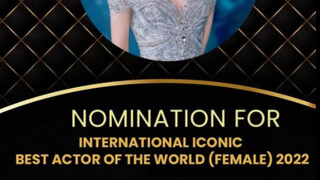 恭喜巴姐获得the 8th International Iconic Awards 2022 the Best Actress of the World提名