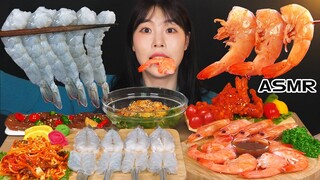 ASMR 해물찜 먹방 새우 특집 & 생새우 회, 새우 구이, 간장새우, 칠리새우 MUKBANG SEAFOOD SHRIMP SPECIAL