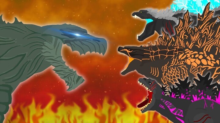 Godzilla Earth vs Legendary vs Shin vs Ultima FULL BATTLE