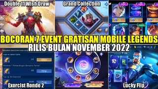 BOCORAN 7 EVENT GRATISAN MOBILE LEGENDS BULAN NOVEMBER 2022!! BELI SKIN & RECALL EPIC 1 DIAMOND