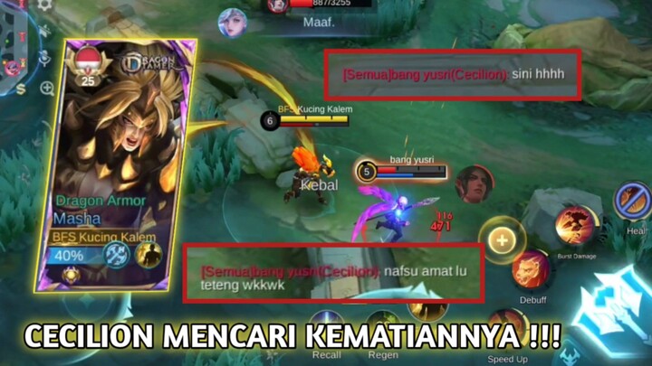 BRO BERANI MENANTANG MASHA DI LATE GAME !!!