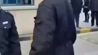 The security guard is watching closely!