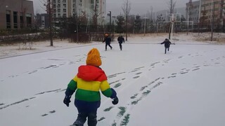 David, Daniel & Friends Playing in the Snow